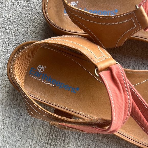 Timberland Earth Keeper Women's Sandals in Coral and Tan - Picture 4 of 9